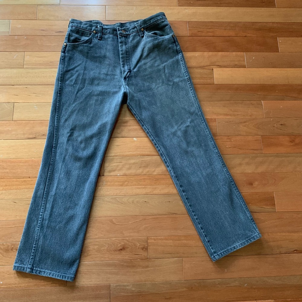 Vintage‎ Wrangler USA Made 36x34 Measured 35x30 100% Cotton Western Jeans